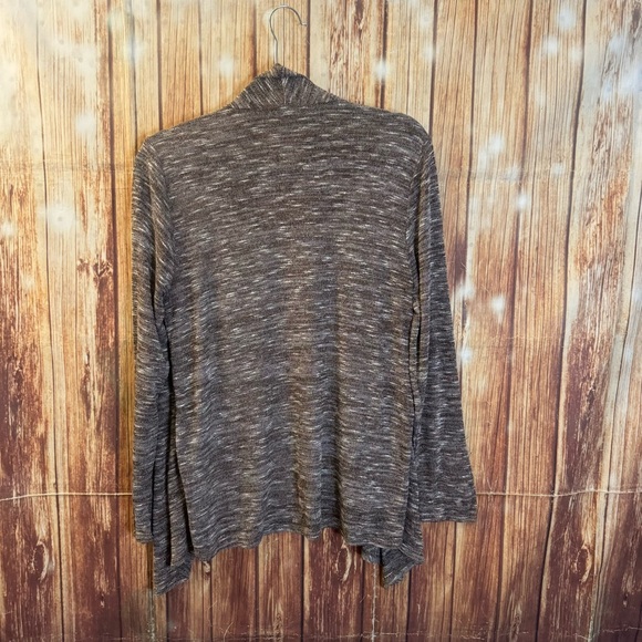 Naif Women Brown Lightweight Long Sleeve Open Front Cardigan Sweater Size Large - Picture 4 of 10